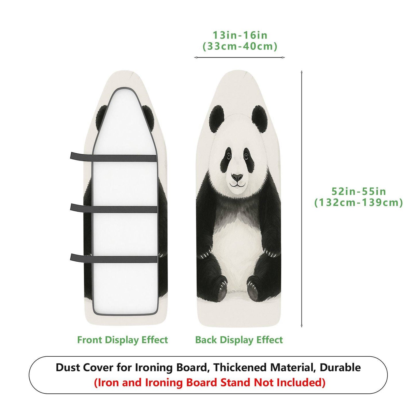 1-Piece Panda Cute Animal  Ironing Board Cover, Universal Size, Without Board