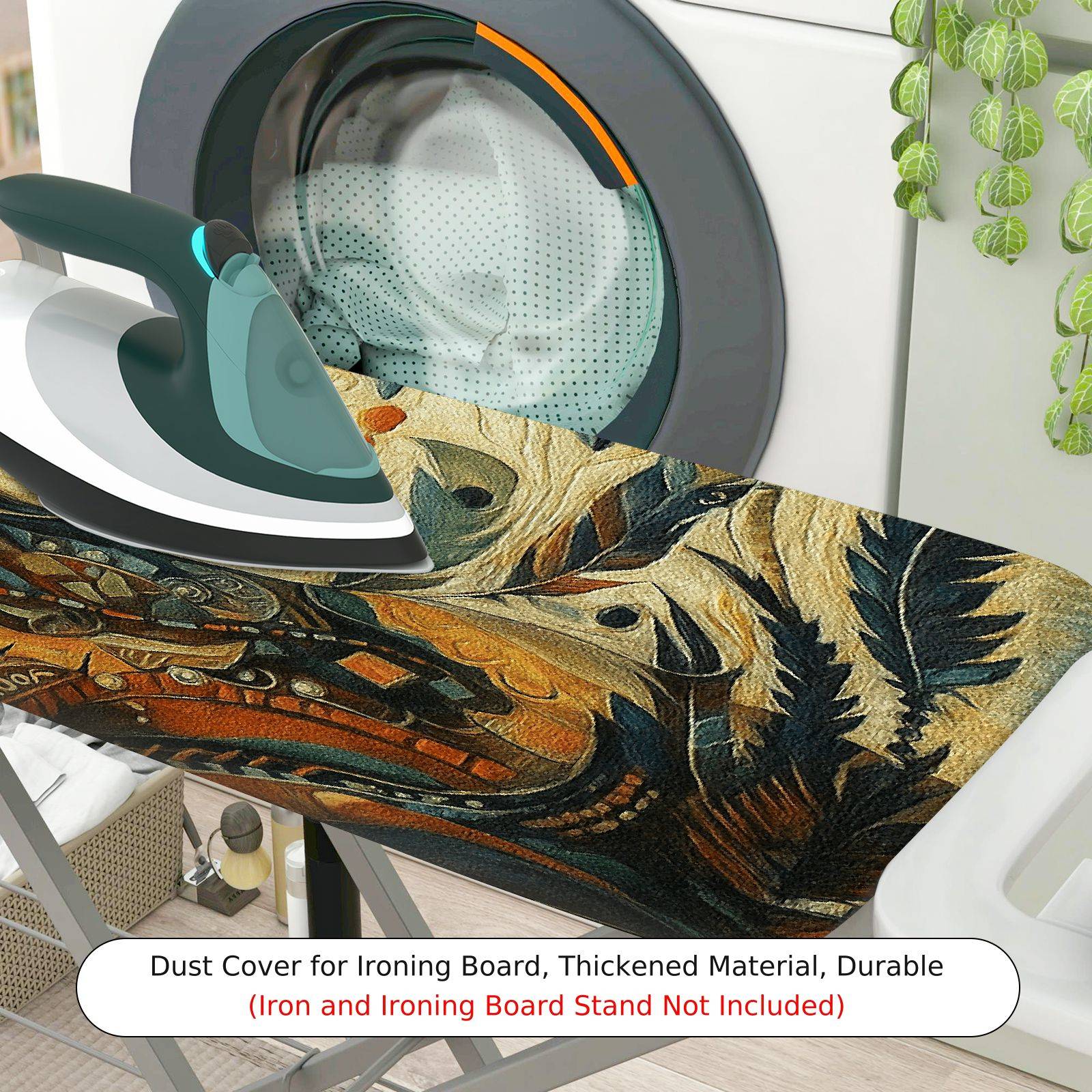 1-Piece Abstract Artistic Colorful  Ironing Board Cover, Universal Size, Without Board