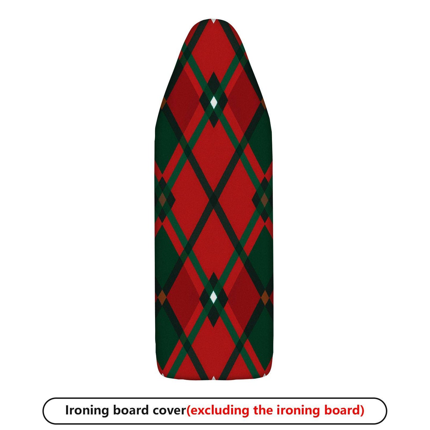 1-Piece Red Green Plaid Pattern Christmas  Ironing Board Cover, Universal Size, Without Board