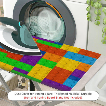 1-Piece Colorful Brick Pattern Fun Vibrant  Ironing Board Cover, Universal Size, Without Board