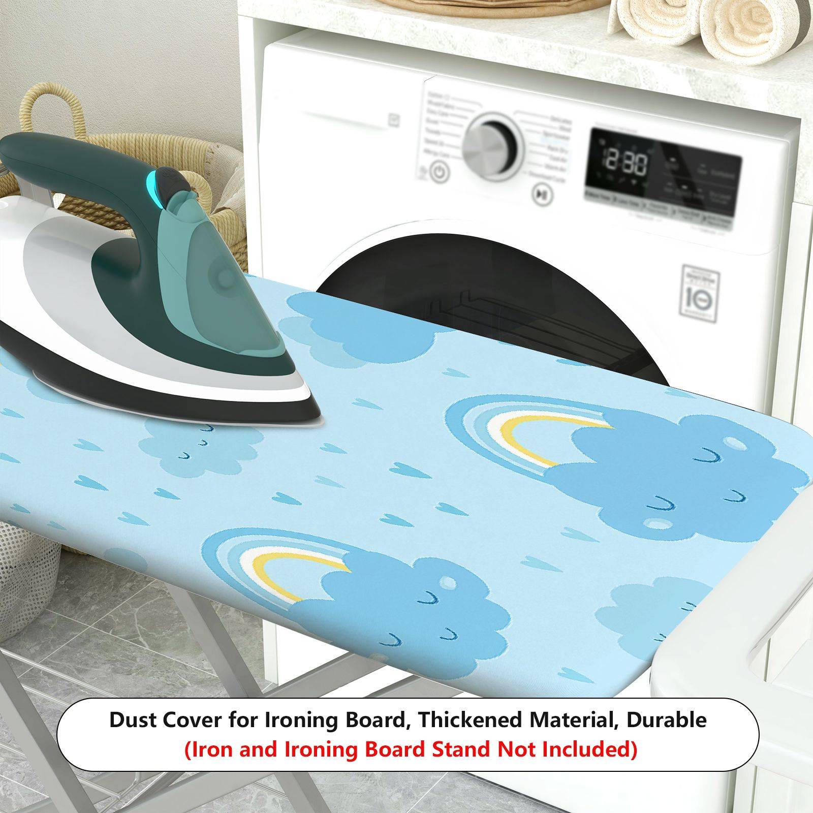 1-Piece Cloud Rainbow Cute  Ironing Board Cover, Universal Size, Without Board