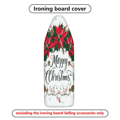 1-Piece Christmas Decoration Floral Happy Holidays  Ironing Board Cover, Universal Size, Without Board