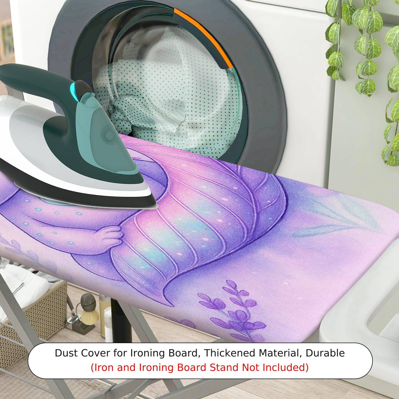 1-Piece Purple Cute  Ironing Board Cover, Universal Size, Without Board