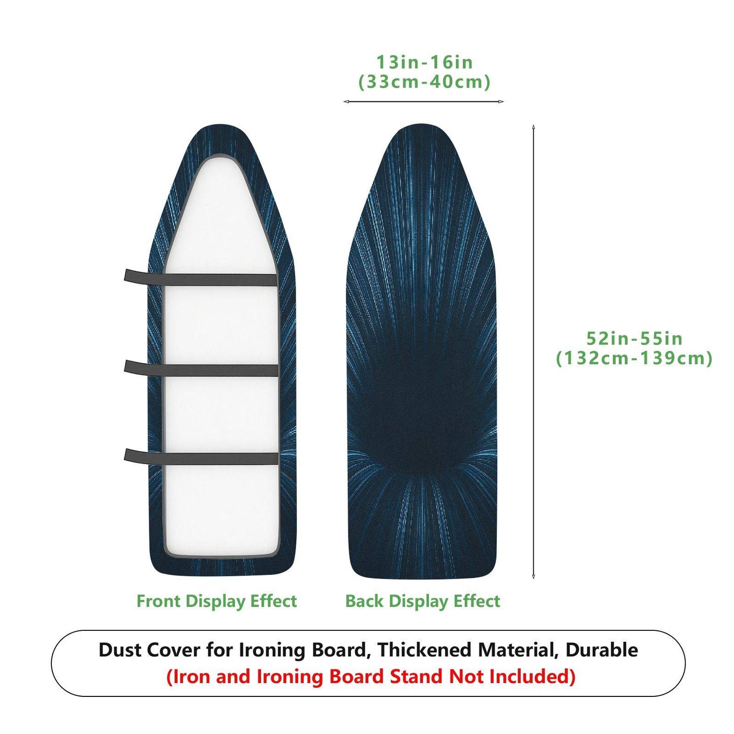 1-Piece Abstract Blue Minimalist  Ironing Board Cover, Universal Size, Without Board