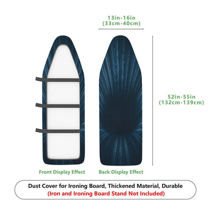 1-Piece Abstract Blue Minimalist  Ironing Board Cover, Universal Size, Without Board