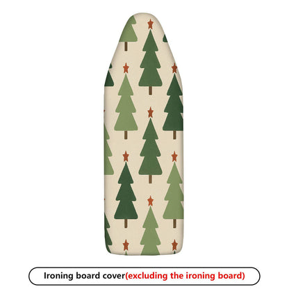 1-Piece Christmas Green Tree Star  Ironing Board Cover, Universal Size, Without Board