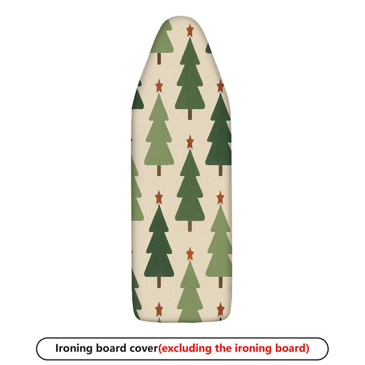 1-Piece Christmas Green Tree Star  Ironing Board Cover, Universal Size, Without Board