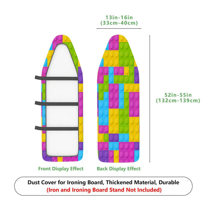1-Piece Colorful Brick Pattern Fun Bright  Ironing Board Cover, Universal Size, Without Board