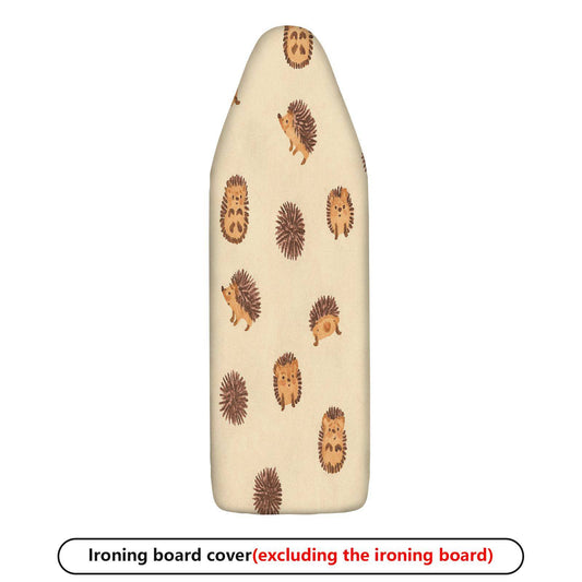 1-Piece Hedgehog Animal Print Beige  Ironing Board Cover, Universal Size, Without Board