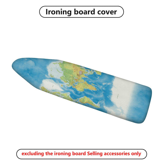 1-Piece World Map Travel Adventure  Ironing Board Cover, Universal Size, Without Board