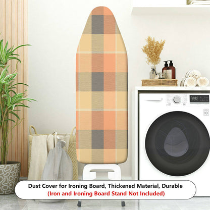 1-Piece Plaid Checkered Orange  Ironing Board Cover, Universal Size, Without Board