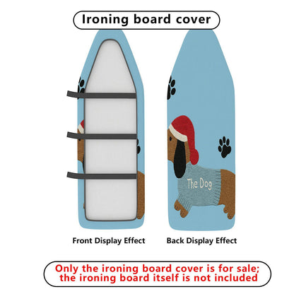 1-Piece Dog Paw Santa Christmas  Ironing Board Cover, Universal Size, Without Board
