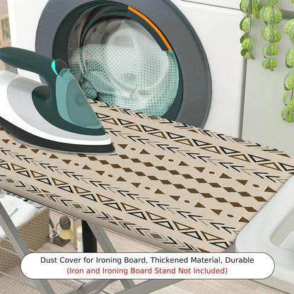 1-Piece Geometric Striped Beige  Ironing Board Cover, Universal Size, Without Board