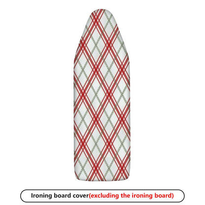 1-Piece Red Plaid Checkered Pattern Christmas  Ironing Board Cover, Universal Size, Without Board