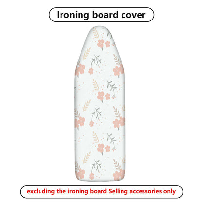 1-Piece Floral Pattern Pink Flower Beige Leaf  Ironing Board Cover, Universal Size, Without Board