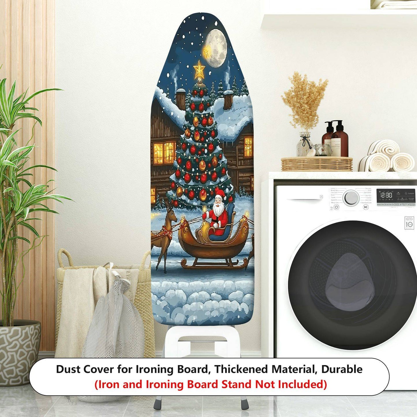 1-Piece Christmas Winter Santa  Ironing Board Cover, Universal Size, Without Board