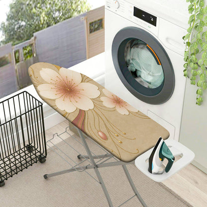 1-Piece Floral Beige Elegant  Ironing Board Cover, Universal Size, Without Board