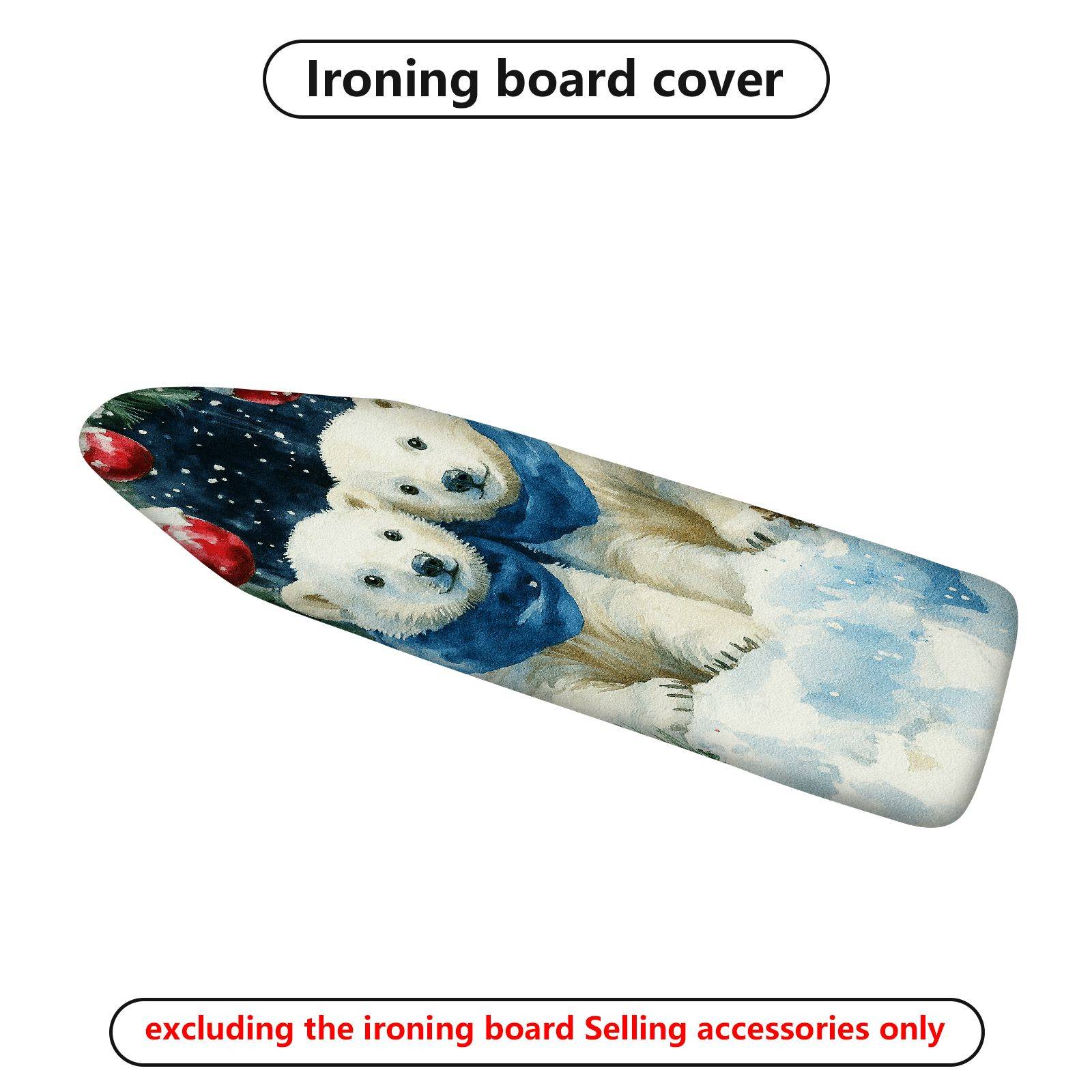 1-Piece Polar Bear Christmas Snow  Ironing Board Cover, Universal Size, Without Board