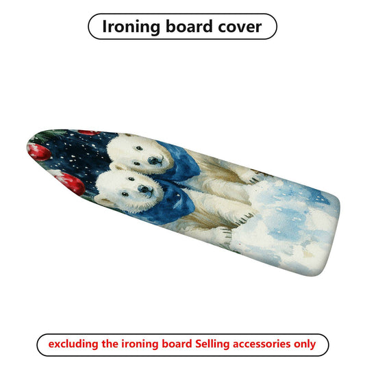 1-Piece Polar Bear Christmas Snow  Ironing Board Cover, Universal Size, Without Board