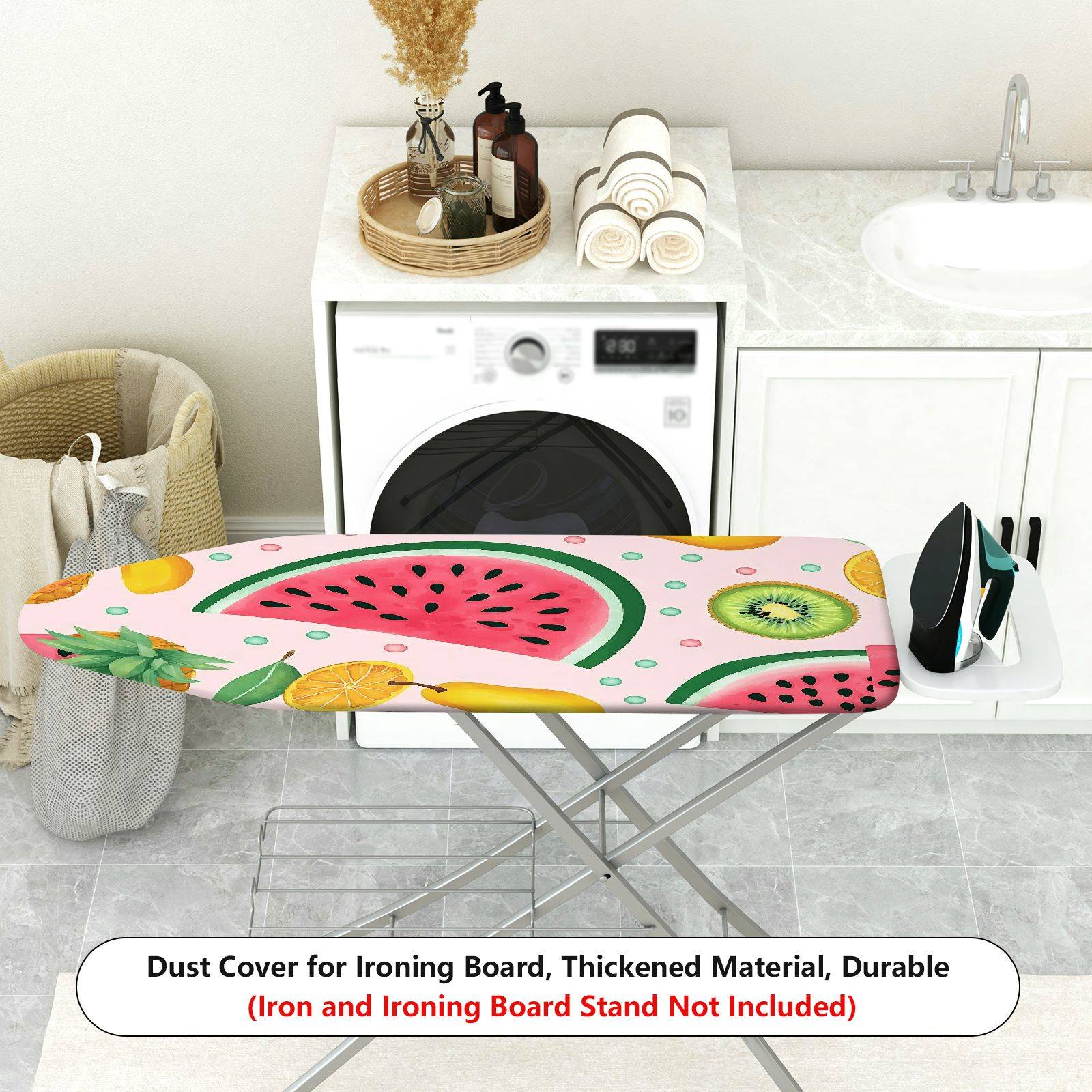 1-Piece Fruit Watermelon Kiwi Pear  Ironing Board Cover, Universal Size, Without Board