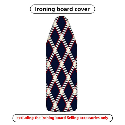 1-Piece Plaid Navy Red White  Ironing Board Cover, Universal Size, Without Board