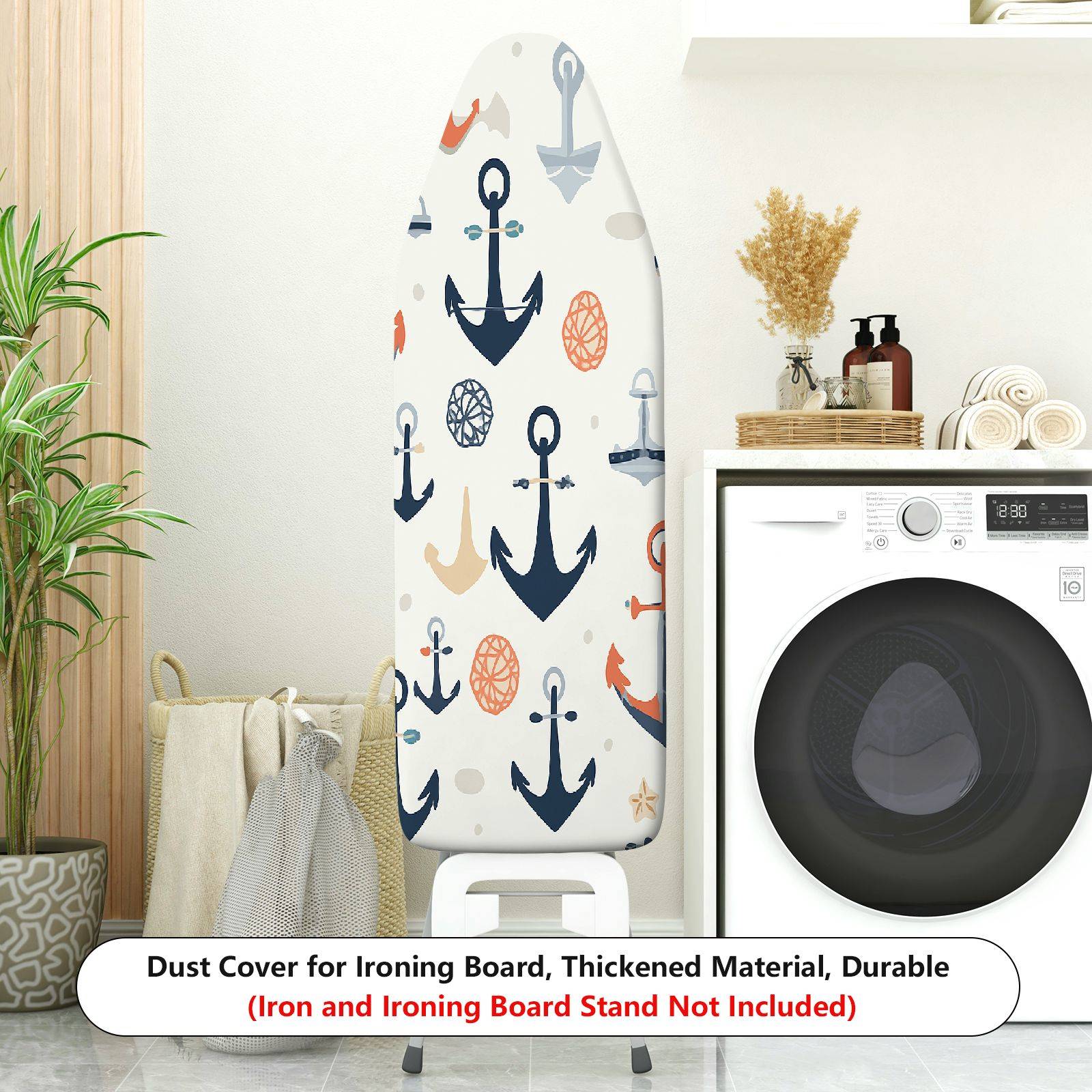 1-Piece anchor nautical ocean  Ironing Board Cover, Universal Size, Without Board