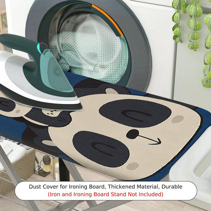 1-Piece Love Panda Blue Cute  Ironing Board Cover, Universal Size, Without Board