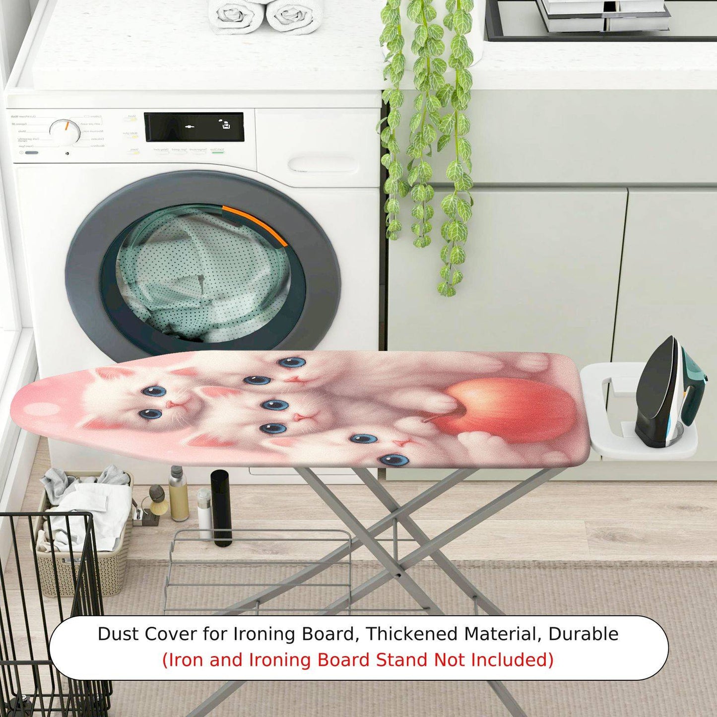 1-Piece Cat Cute Whimsical  Ironing Board Cover, Universal Size, Without Board