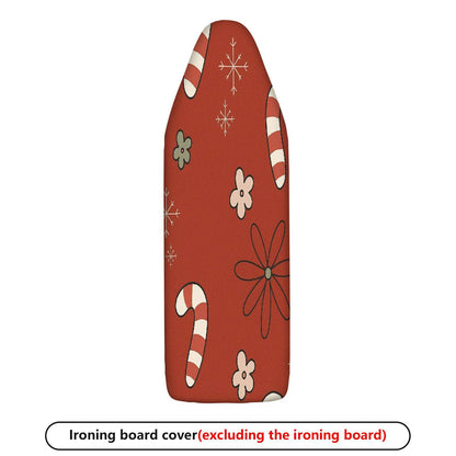 1-Piece Christmas Snowflake Candy Cane Flower  Ironing Board Cover, Universal Size, Without Board