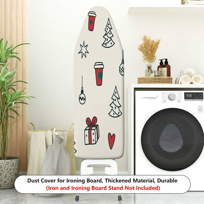 1-Piece Christmas Tree Coffee Cup Gift  Ironing Board Cover, Universal Size, Without Board