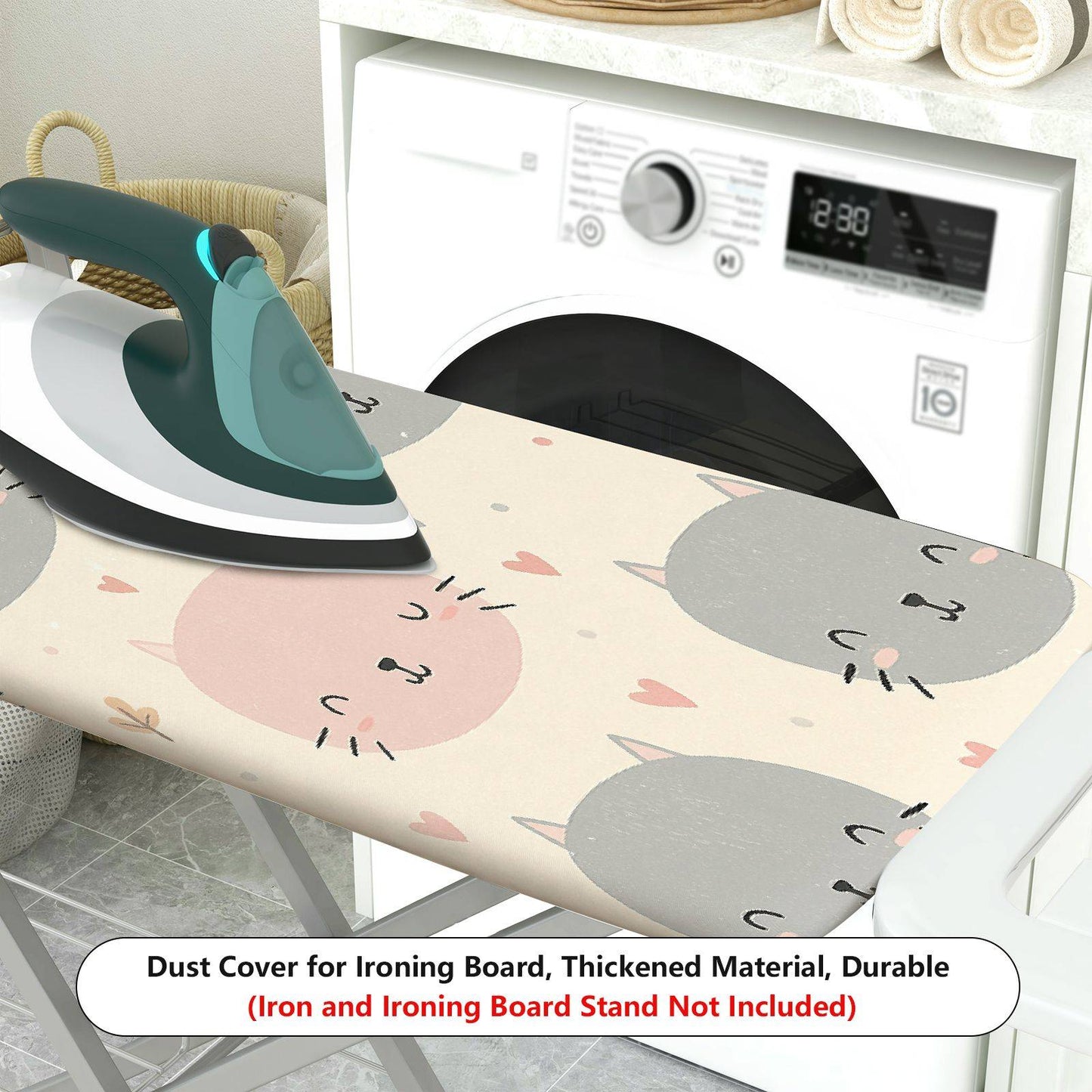 1-Piece Cat Heart Cute  Ironing Board Cover, Universal Size, Without Board
