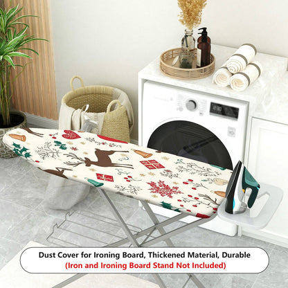 1-Piece Christmas Reindeer Snowflake  Ironing Board Cover, Universal Size, Without Board