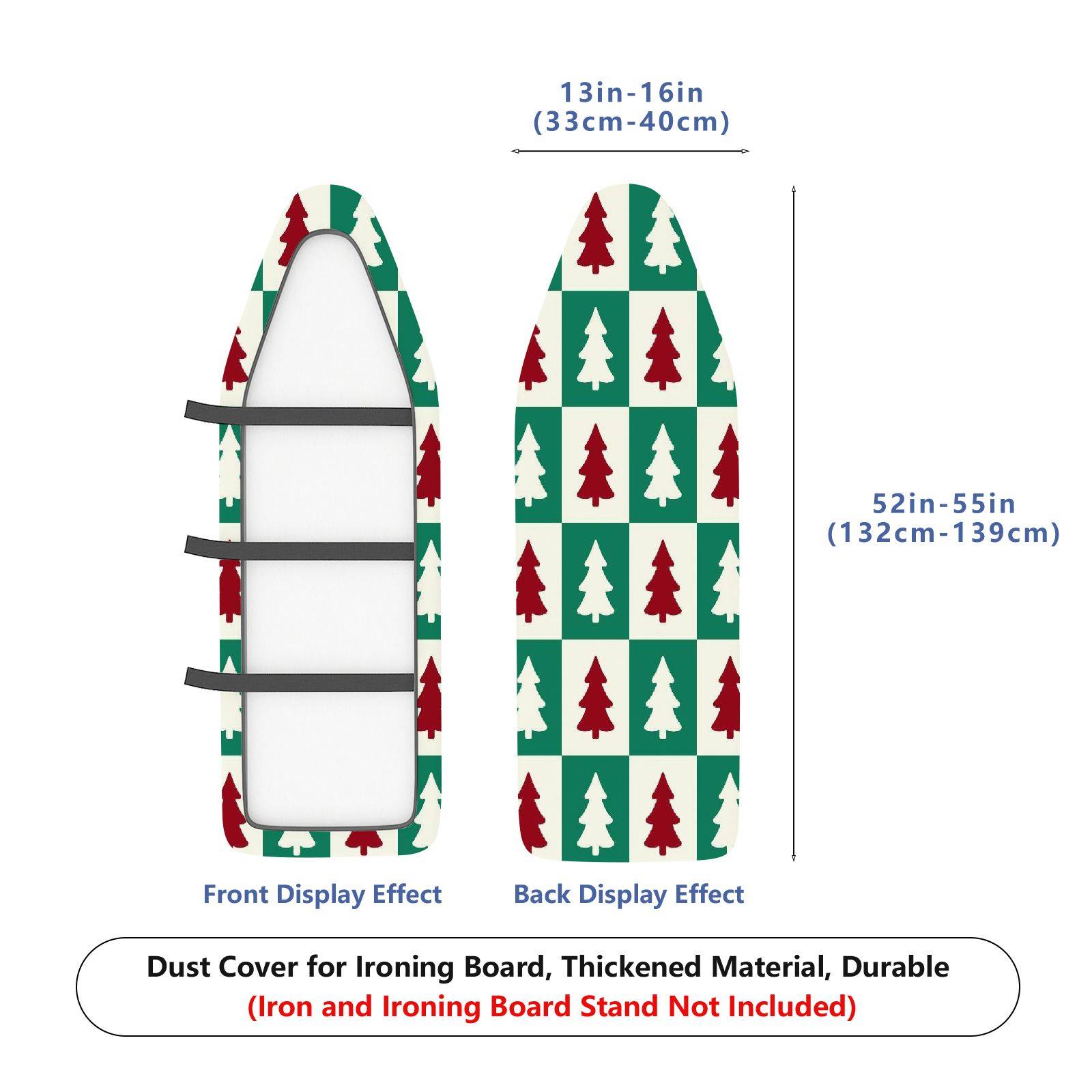 1-Piece Christmas Tree Pattern Festive Decoration Holiday Style  Ironing Board Cover, Universal Size, Without Board