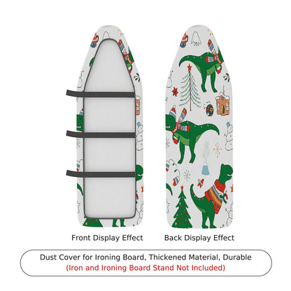 1-Piece Dinosaur Christmas Snowman  Ironing Board Cover, Universal Size, Without Board