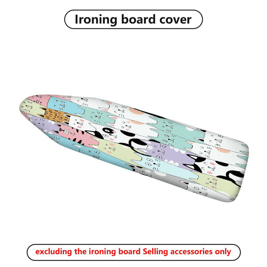 1-Piece Cute Cat Pattern Multicolor Fun  Ironing Board Cover, Universal Size, Without Board