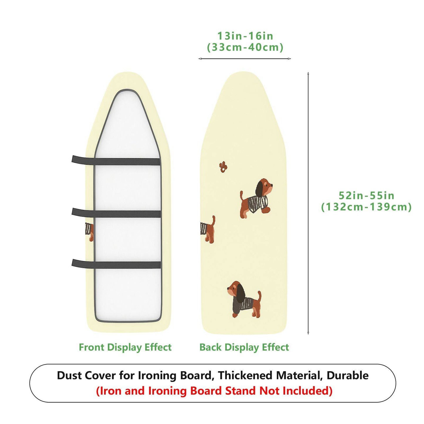 1-Piece Animal Pattern Beige  Ironing Board Cover, Universal Size, Without Board