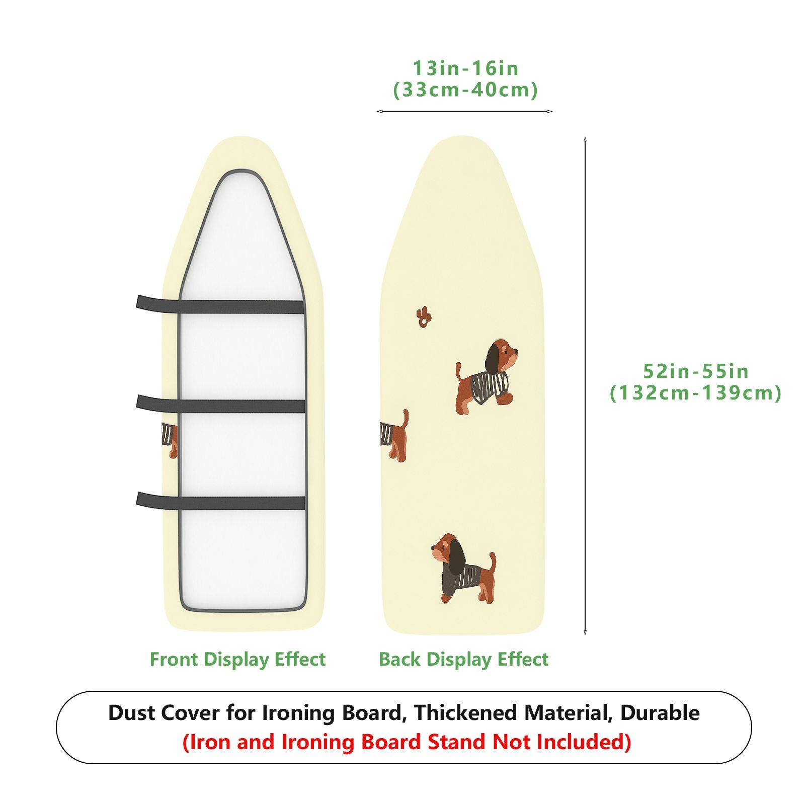 1-Piece Animal Pattern Beige  Ironing Board Cover, Universal Size, Without Board
