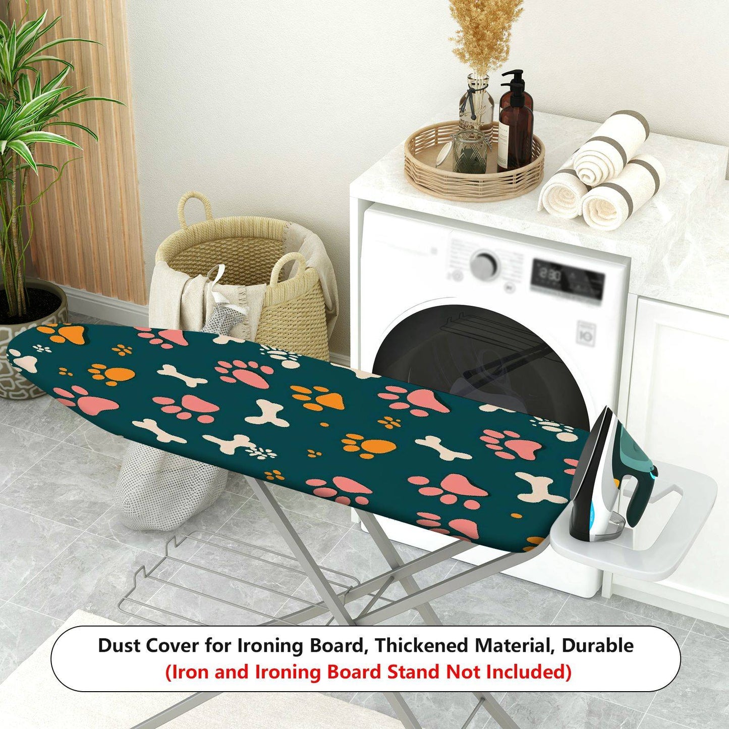 1-Piece Paw Bone Print Pet Cute  Ironing Board Cover, Universal Size, Without Board