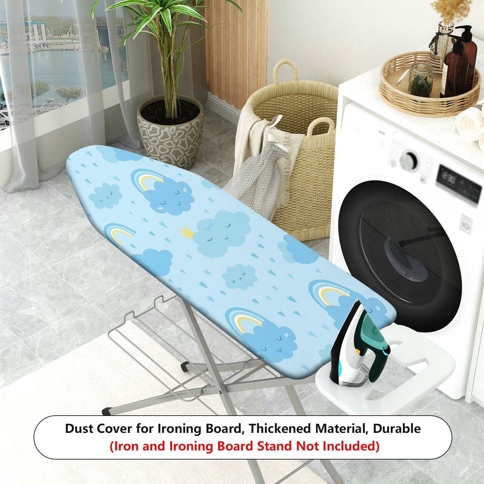 1-Piece Cloud Rainbow Cute  Ironing Board Cover, Universal Size, Without Board