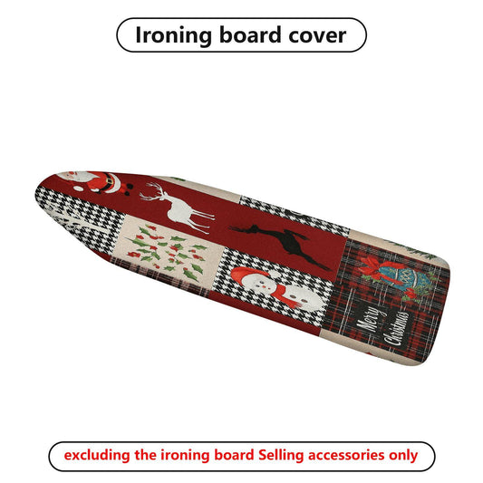 1-Piece Christmas Reindeer Snowman  Ironing Board Cover, Universal Size, Without Board