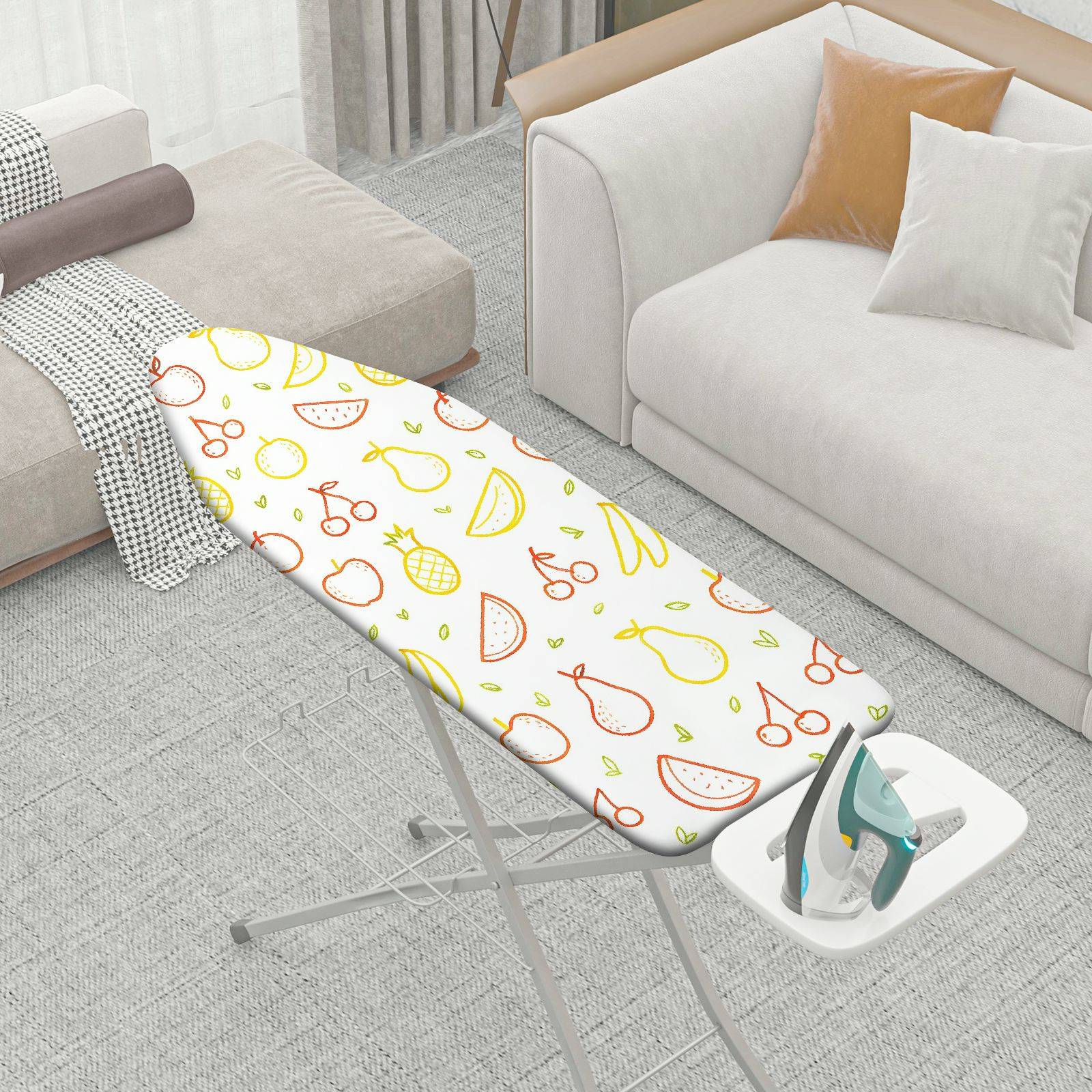 1-Piece Fruit Pattern Colorful Fun  Ironing Board Cover, Universal Size, Without Board