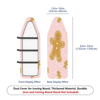 1-Piece Christmas Gingerbread Snowflakes  Ironing Board Cover, Universal Size, Without Board