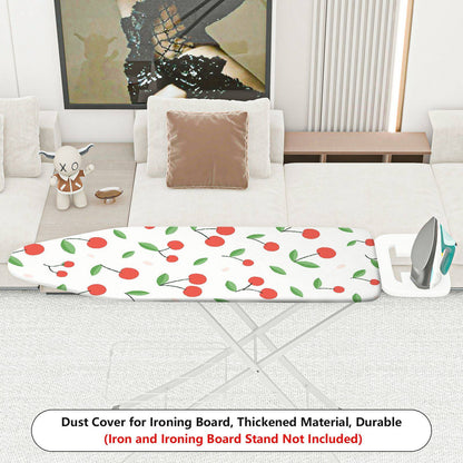 1-Piece Cherry Pattern Fruit Design Green Leaf  Ironing Board Cover, Universal Size, Without Board
