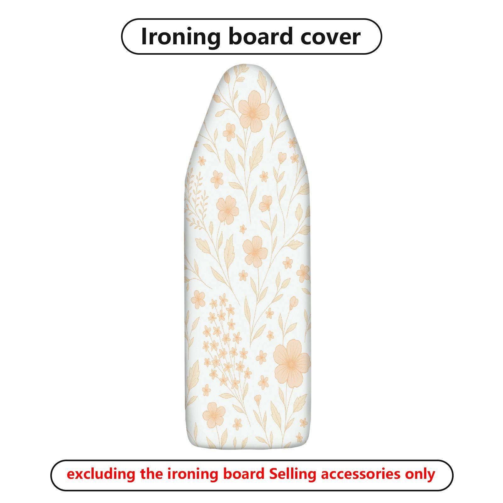 1-Piece Floral Pattern Beige Vintage  Ironing Board Cover, Universal Size, Without Board