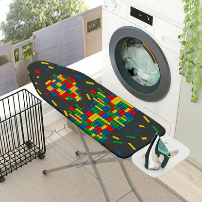 1-Piece Colorful Block Pattern Fun Playful  Ironing Board Cover, Universal Size, Without Board