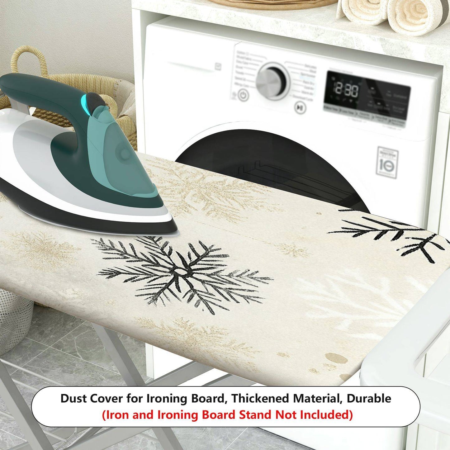 1-Piece Snowflake Christmas Winter  Ironing Board Cover, Universal Size, Without Board