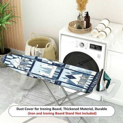 1-Piece Winter Snow Village  Ironing Board Cover, Universal Size, Without Board
