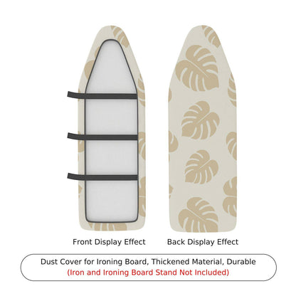 1-Piece Tropical Leaf Beige Pattern  Ironing Board Cover, Universal Size, Without Board