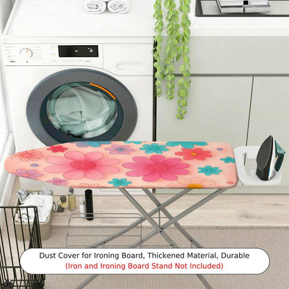 1-Piece Floral Pattern Colorful Fun Vibrant  Ironing Board Cover, Universal Size, Without Board