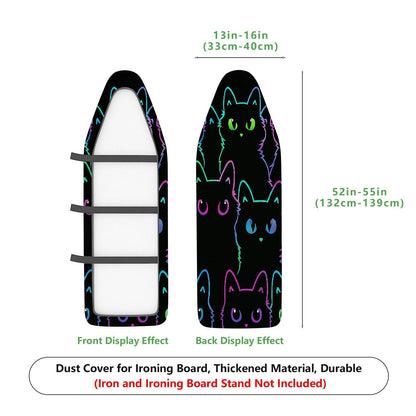 1-Piece Colorful Cat Fun  Ironing Board Cover, Universal Size, Without Board